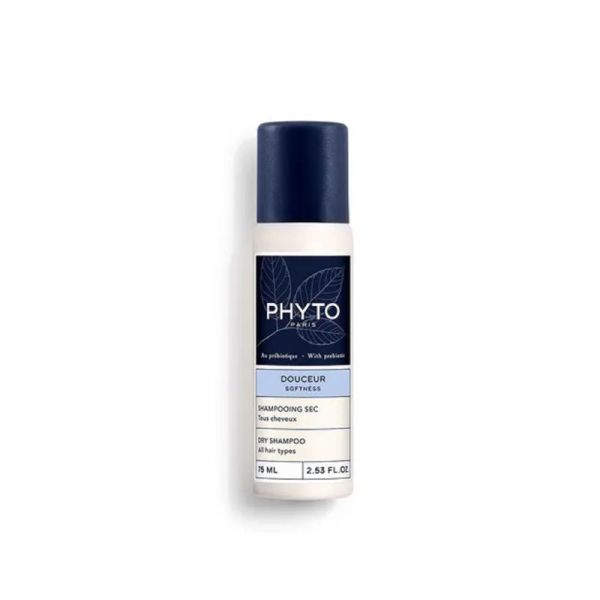 PHYTO DOUCEUR Shampooing Sec 75ml - Tous Cheveux - Nettoie sans Eau, sans Résidus