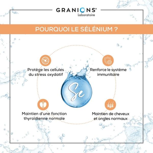 GRANIONS PILULIERS Sélénium 60 Gélules Végétales - Immunité, Antioxydant