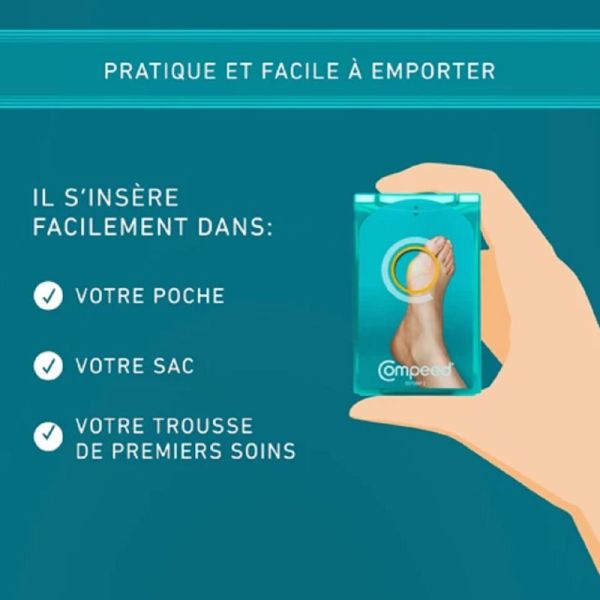 COMPEED 5 Pansements Oignons Moyen Format 4.7 x 6.8cm - Technologie Hydrocolloïde