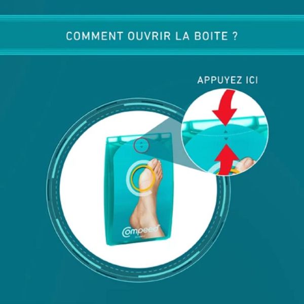 COMPEED 5 Pansements Oignons Moyen Format 4.7 x 6.8cm - Technologie Hydrocolloïde