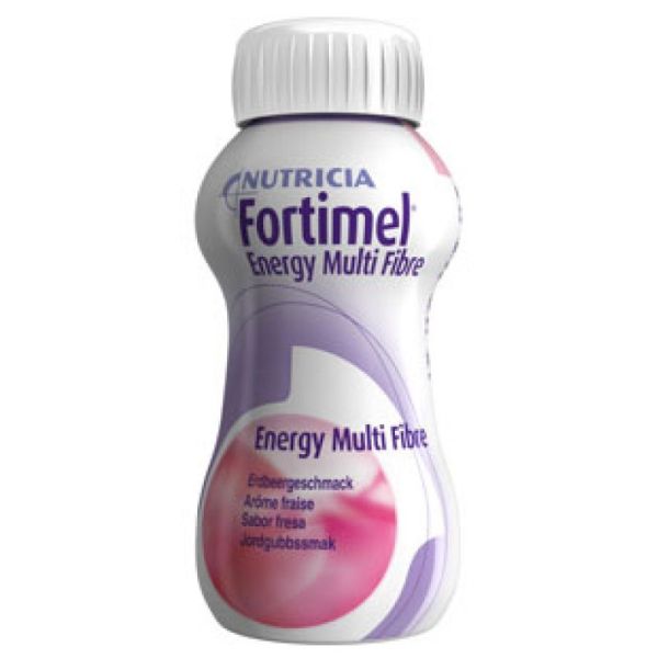 FORTIMEL ENERGY Multi Fibre Fraise HE - Aliment Diététique Hyper Energétique Normoprotidique Contena