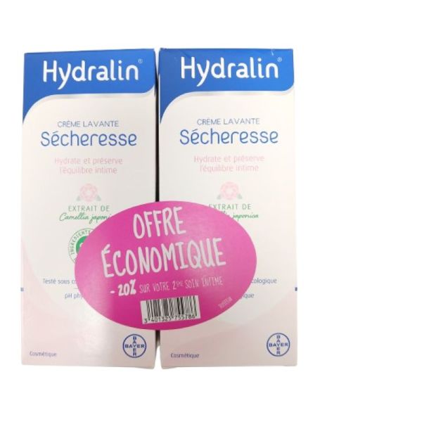 Hydralin soin lavant Sécheresse 2x200ml