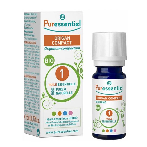 PURESSENTIEL BIO Origan compact 5ml - Huile Essentielle Origanum compactum