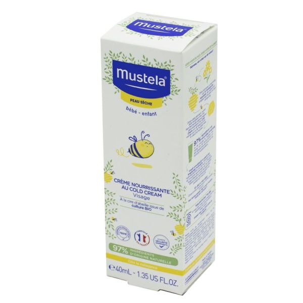Mustela Peau Seche Creme Nourrissante Visage Au Cold Cream 40ml Cire D Abeille Bio