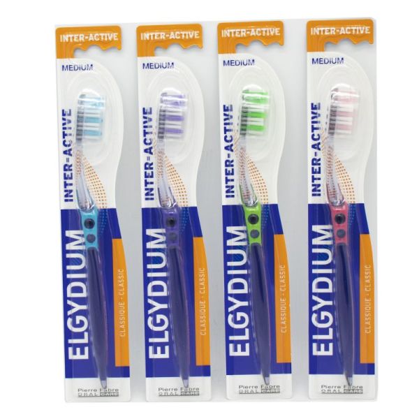 ELGYDIUM INTER ACTIVE Brosse à Dents Medium - 1 Unité