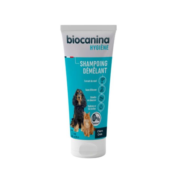 BIOCANINA Hygiène Shampoing Poils Longs - Chien, Chat - Démêle, Hydrate, Fait Briller - T/200ml
