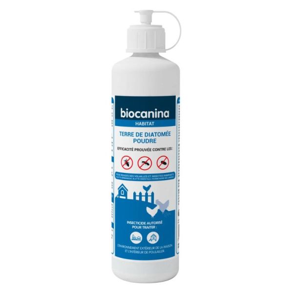 BIOCANINA - Habitat - Terre de diatomée poudre - poux rouges des volailles - 100g - 3666560025135