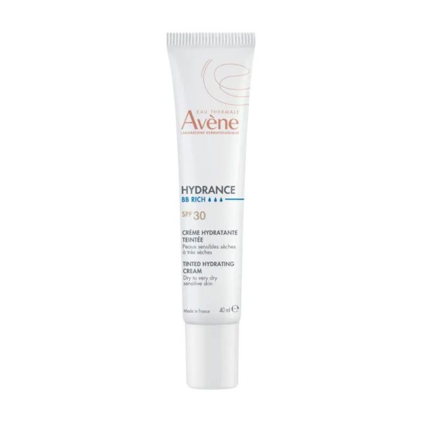 AVENE HYDRANCE BB Riche - Emulsion Hydratante Teintée SPF30 40ml, Peaux Sensibles Sèches très Sèches