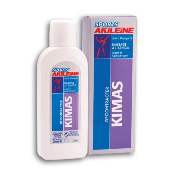 AKILEINE SPORTS KIMAS 200ml - Huile de Massage à l' Arnica, Avant et Après Effort