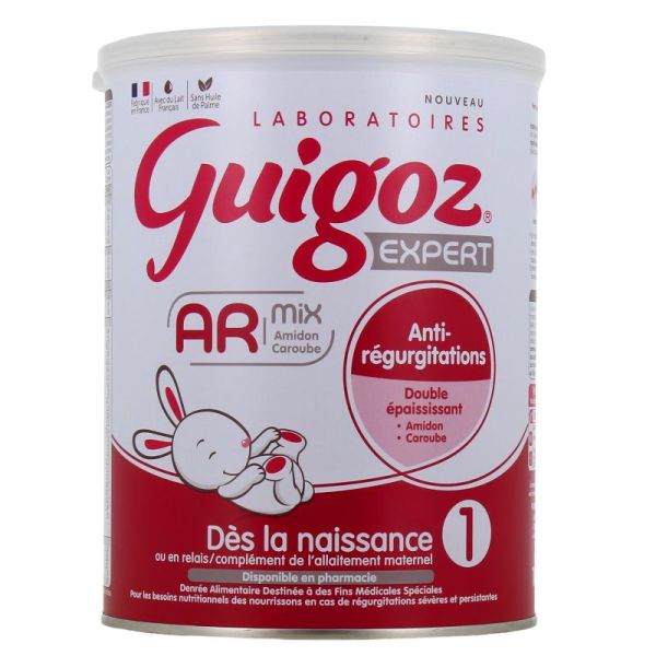 GUIGOZ Expert - Anti-régurgitation MIX - Caroube-amidon - AR MIX dès la naissance - 780 g