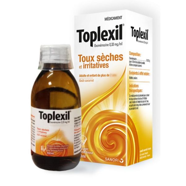 Toplexil, sirop, avec sucre - Flacon 150ml