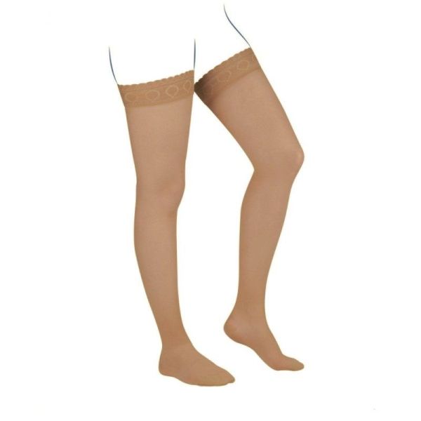 VENOFLEX Incognito Absolu Doré - Bas Cuisse Anti Glisse de Contention Femme Classe 2 - 15-20 mmHg /