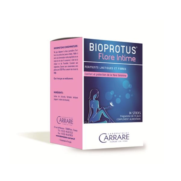 BIOPROTUS Flore Intime - Complément Alimentaire Confort et Protection de la Flore Intime - 14 Sticks