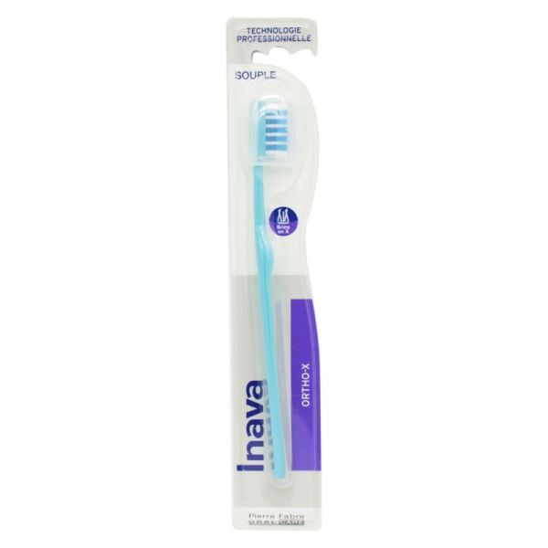 INAVA ORTHO-X Brosse à Dents Orthodontique Souple 20/100 - 1 Unité