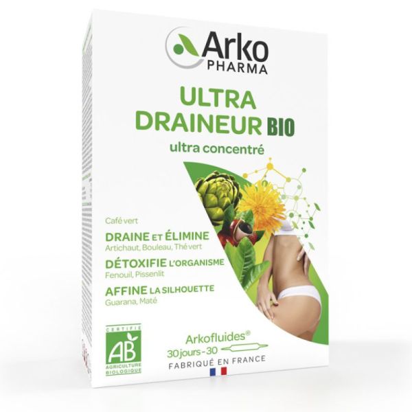 ARKOPHARMA , Ultra Draineur bio, 30 Ampoules , 3578835504842