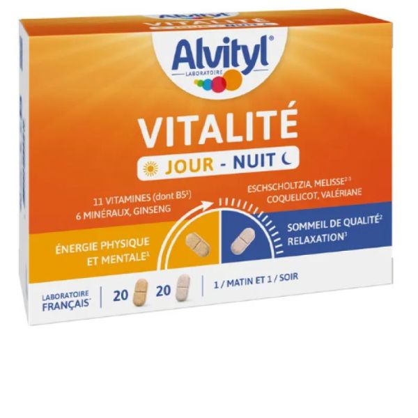 ALVITYL VITALITE JOUR - NUIT  40 comprimés