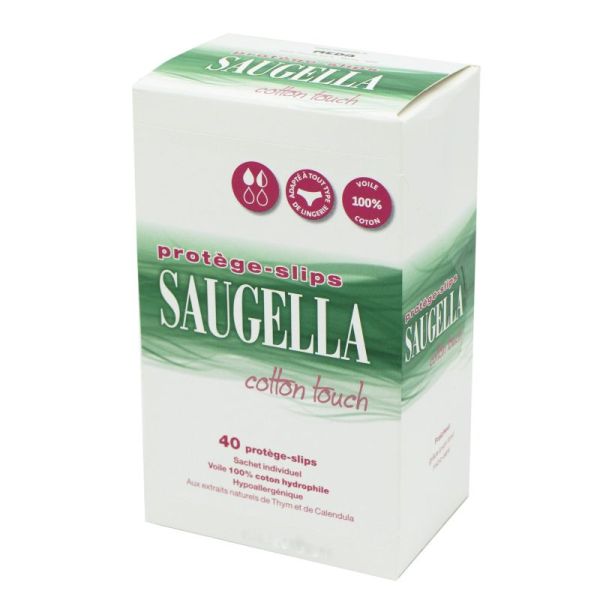 SAUGELLA COTTON TOUCH Protège Slips Bte/40 - Voile 100% Coton Hydrophile