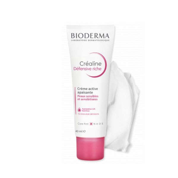 BIODERMA Créaline Defensive Riche 40ml - Crème Active Apaisante - Peaux Sensibles Sèches à très Sèches