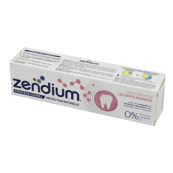 ZENDIUM PROFESSIONNEL Dents Sensibles 75ml - Dentifrice Protection Naturelle