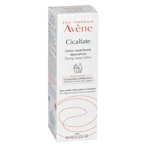 AVENE CICALFATE Lotion Asséchante Réparatrice - Peaux Sensibles, Irritées, Suintantes - Fl/40ml