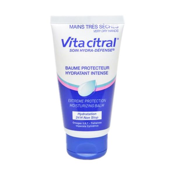 VITA CITRAL Soin Hydra Défense 75ml - Baume Protecteur Hydratant Intense - Mains très Sèches