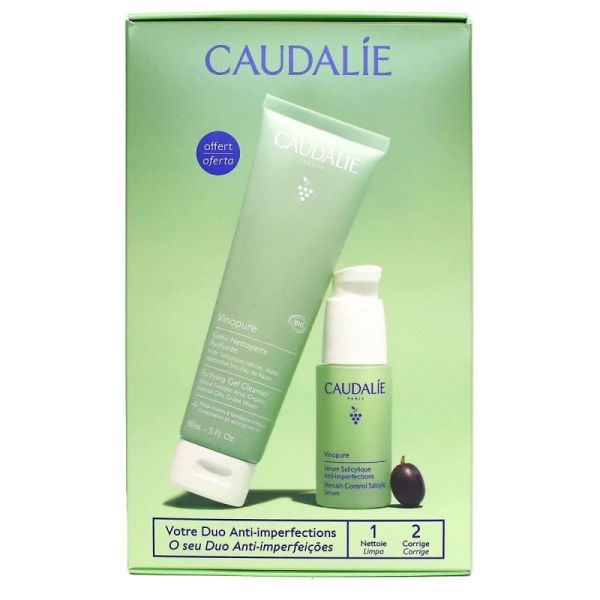 CAUDALIE - Vinopure serum salicylique 30ml + gelée nettoyante 150ml offerte