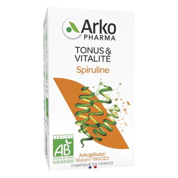 ARKOGELULES BIO Spiruline 1176 mg de Thalle - Bte/150 - Tonus et Vitalité