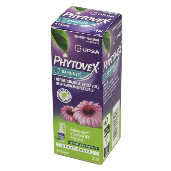 PHYTOVEX Immunité Spray Buccal 20ml - Défenses Naturelles des Voies Respiratoires Supérieures