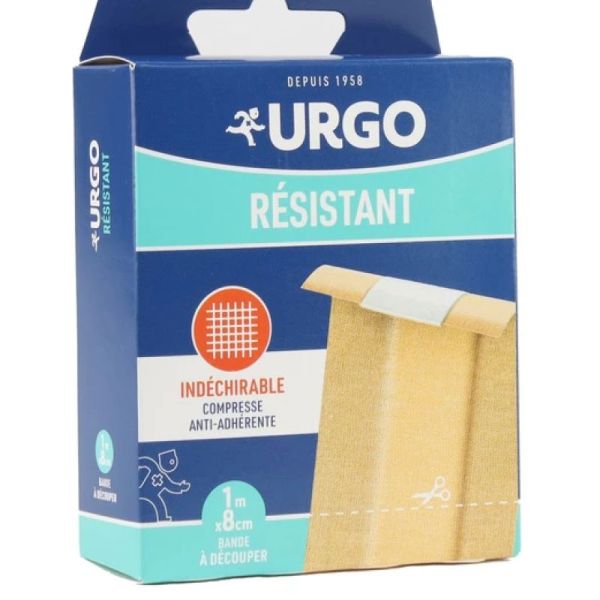 URGO RESISTANT  Pansement / Bande à Découper 8cm x 1m - Bte/1