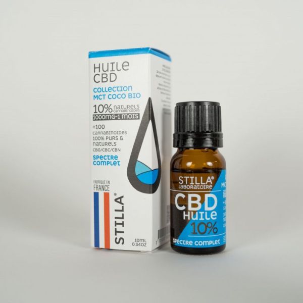 HUILE CBD MCT Coco Bio 10% 100mg Full Spectrum 10ml