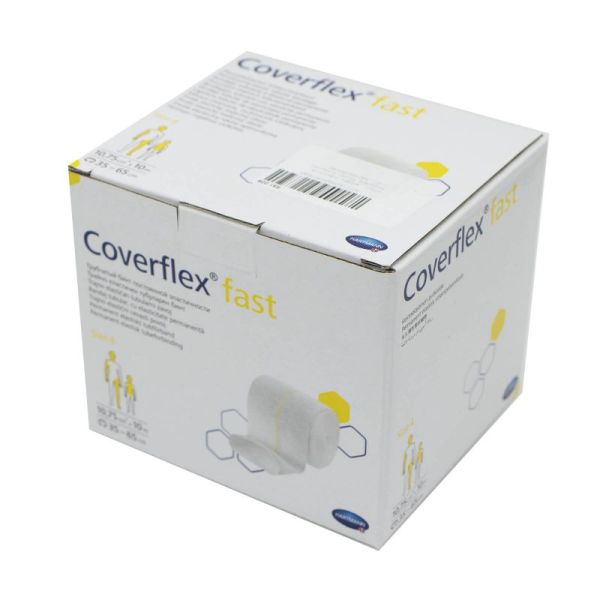 COVERFLEX FAST 10.75cm x 10m Ligne Jaune - 1 Bandage Tubulaire a Elasticité Permanente