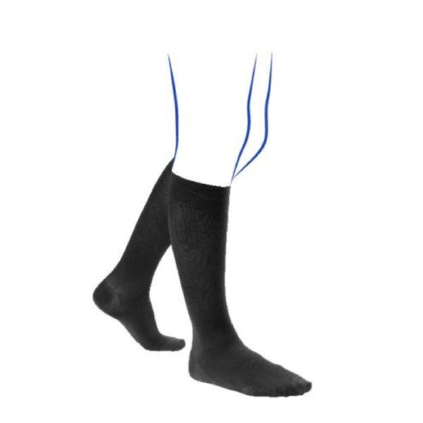 VENOFLEX Elégance Noir - Chaussette Mollet (-) de Contention Homme Classe 2 - 15-20 mmHg / 20.1-27 hPa