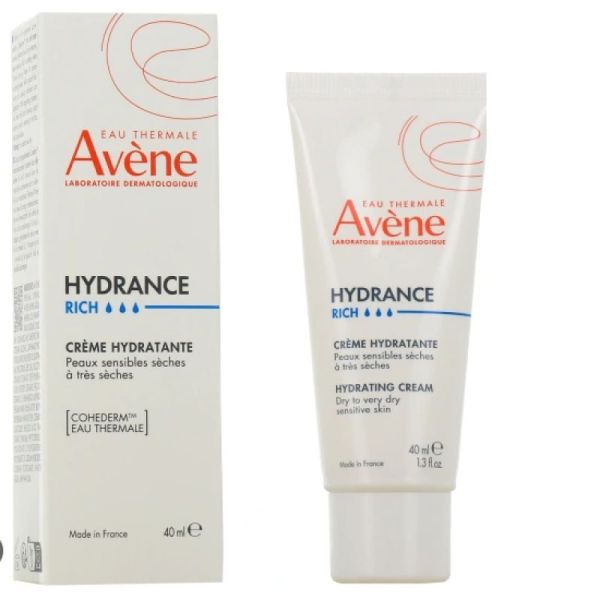 AVENE HYDRANCE Riche - Crème Hydratante 40ml - Peaux Sensibles Sèches à très Sèches