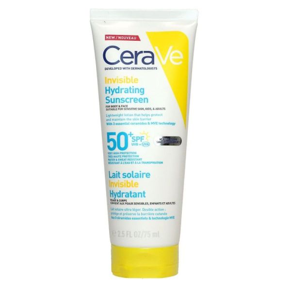 CERAVE - Invisible lait solaire hydratant SPF50+ 75ml