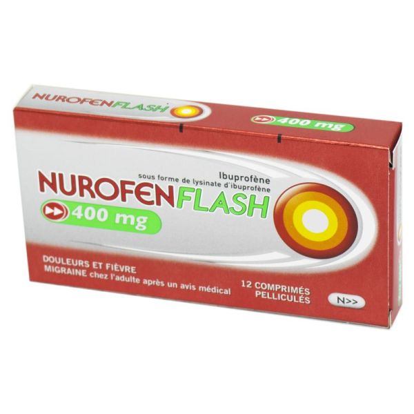 Nurofenflash 400 mg, 12 comprimés pelliculés