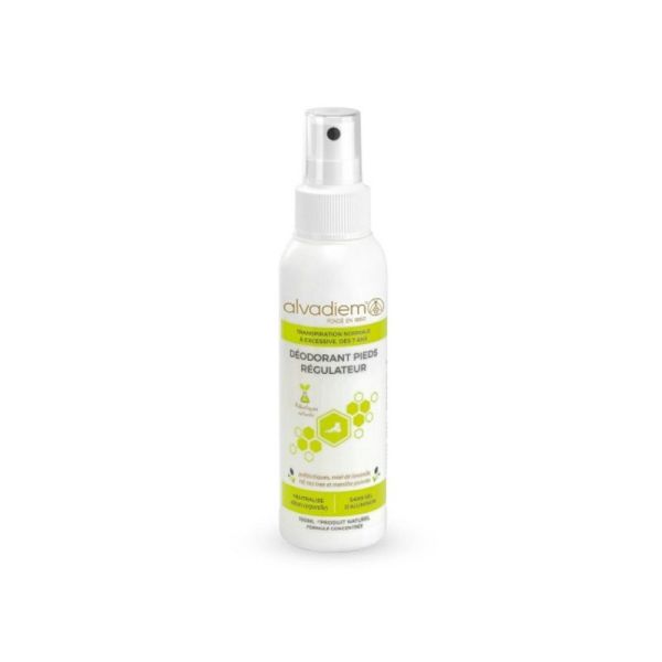 ALVADIEM Déodorant Pieds Régulateur 100ml - Transpiration Normale à Excessive, Mauvaises Odeurs