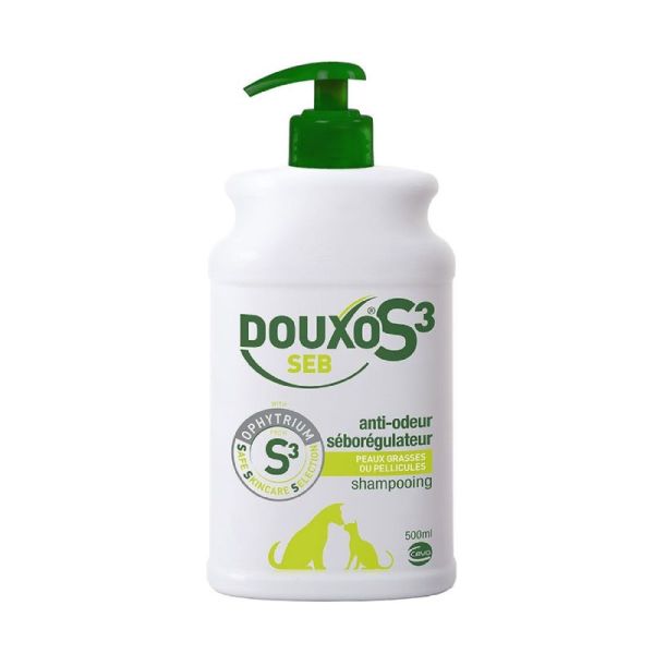 DOUXO SEB S3 Shampooing Chat Chien 500ml - Anti Odeur, Séborégulateur