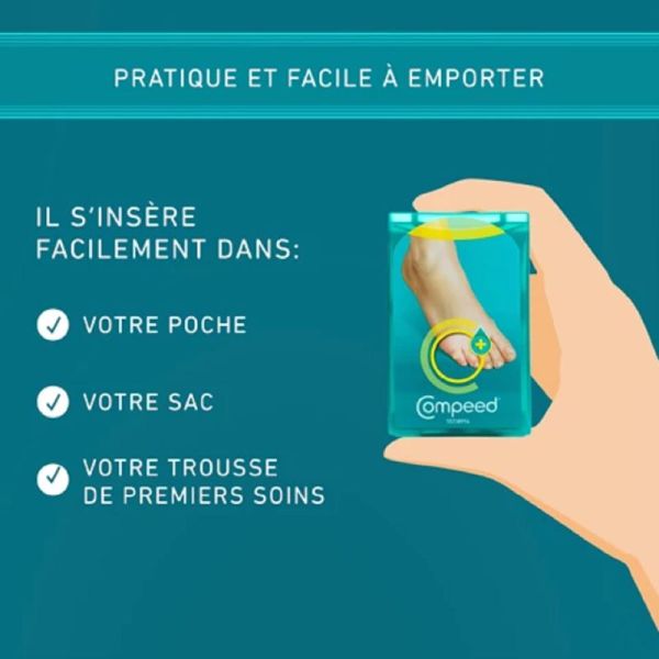 COMPEED 6 Pansements Cors Hydratants Moyen format 1.7 x 5.7 cm - Technologie Hydocolloïde