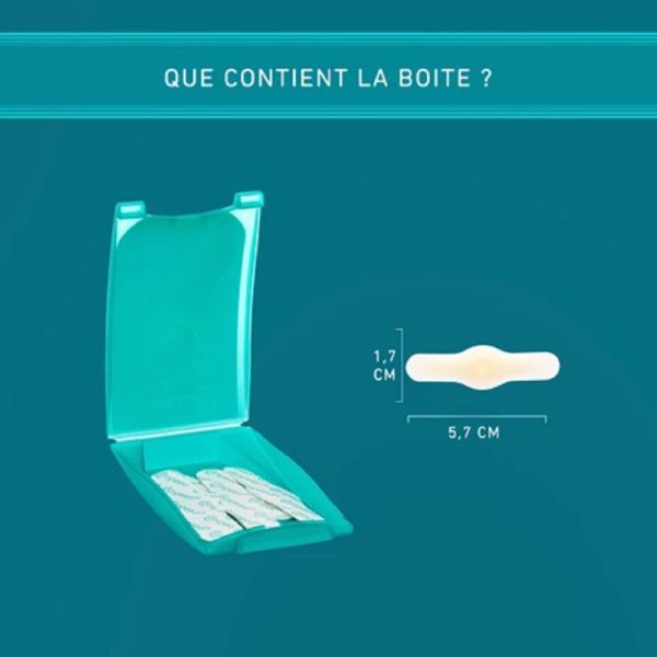 COMPEED 6 Pansements Cors Hydratants Moyen format 1.7 x 5.7 cm - Technologie Hydocolloïde