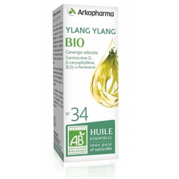 ARKOESSENTIEL BIO Ylang Ylang n°34 - Fl/5ml - Huile Essentielle 100% Pure et Naturelle
