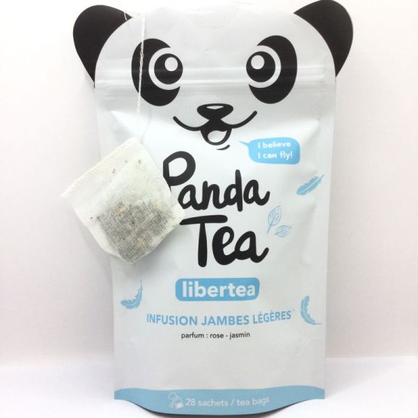 PANDA TEA , Libertea infusion, Jambes légères , Rose - Jasmin , 28 sachets , 3760293230924