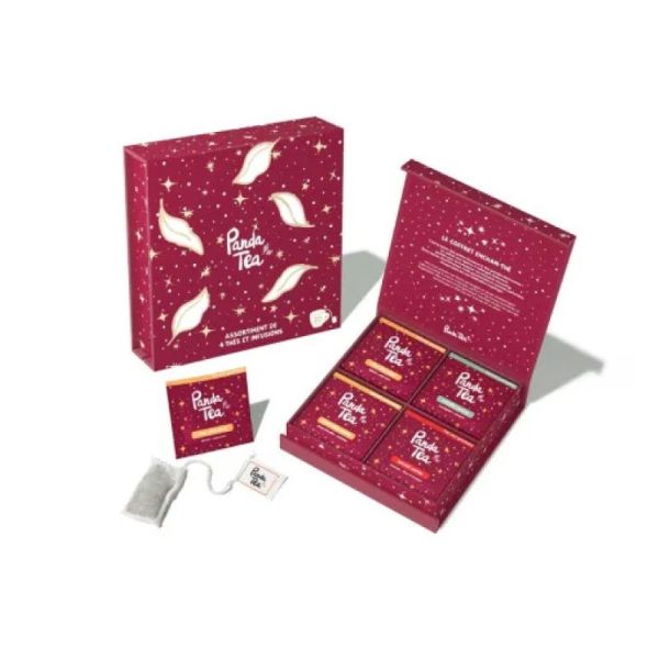 PANDA TEA - Le coffret enchan-thé 2025, Assortiment de 4 Thés & Infusions
