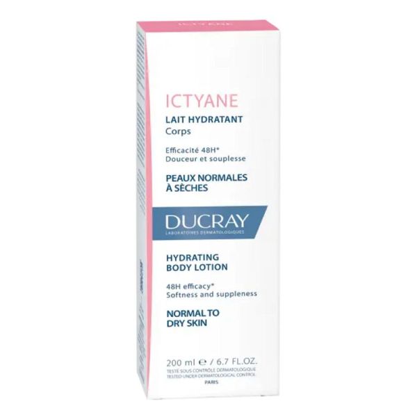 ICTYANE Lait Hydratant Corps 200ml - Peaux Normales à Sèches