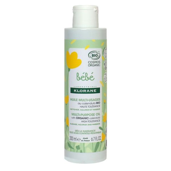 Klorane Bébé huile multi-usages bio 200ml