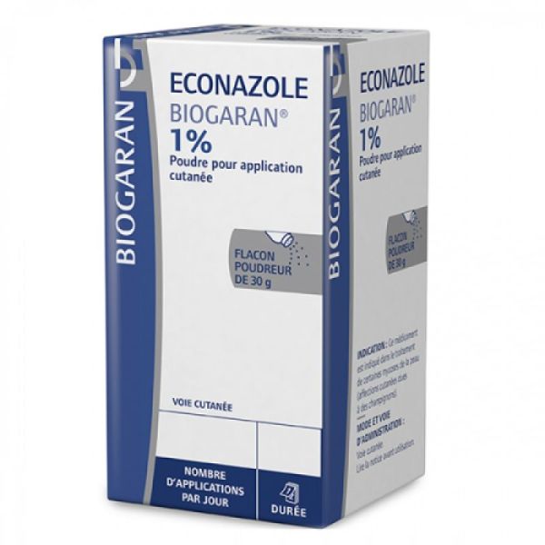 Econazole Biogaran® 1 % poudre - Flacon poudreur 30 g