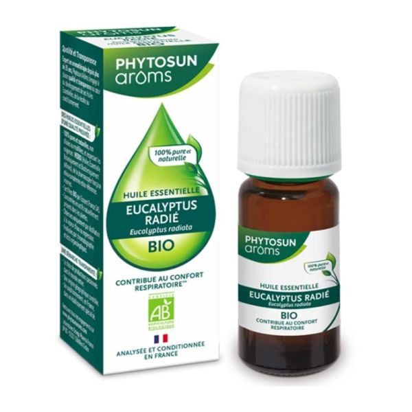 Huile Essentielle Bio EUCALYPTUS RADIE - Eucalyptus radiata - Fl/10ml - PHYTOSUN AROMS