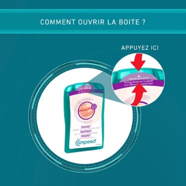 COMPEED 15 Patchs Discrets Bouton de Fièvre 1.5 x 1.5cm - Technologie Hydrocolloïde