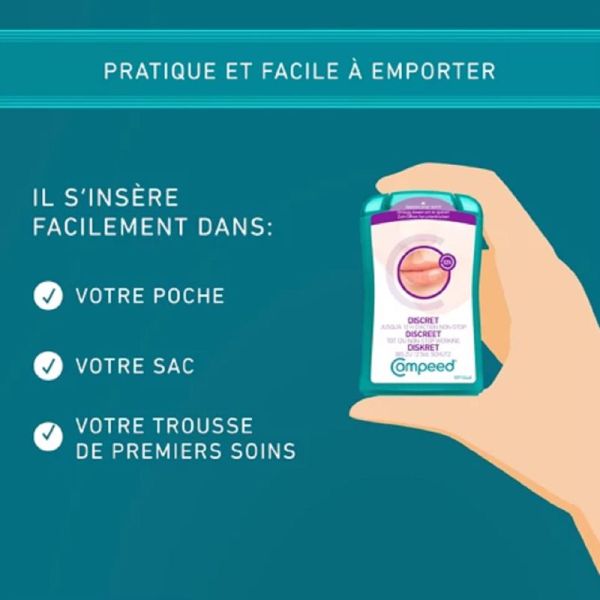 COMPEED 15 Patchs Discrets Bouton de Fièvre 1.5 x 1.5cm - Technologie Hydrocolloïde