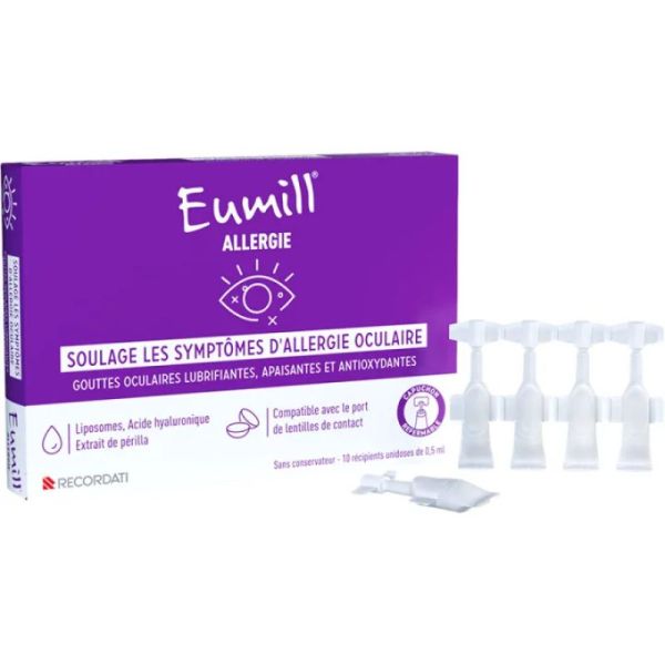 Eumill, Allergie soulage les symptômes d'allergie oculaire - 10 Unidoses