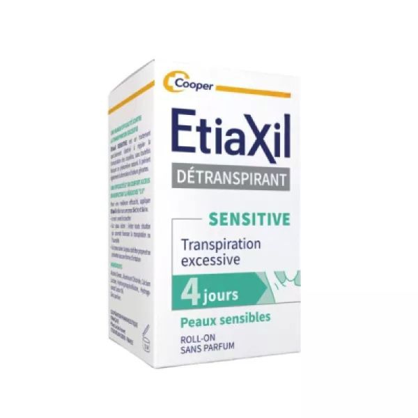 ETIAXIL Détranspirant Traitement Aisselles Peaux Sensibles 15ml - Transpiration Excessive